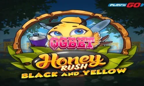 Interface do jogo Honey Rush Black and Yellow com design neon
